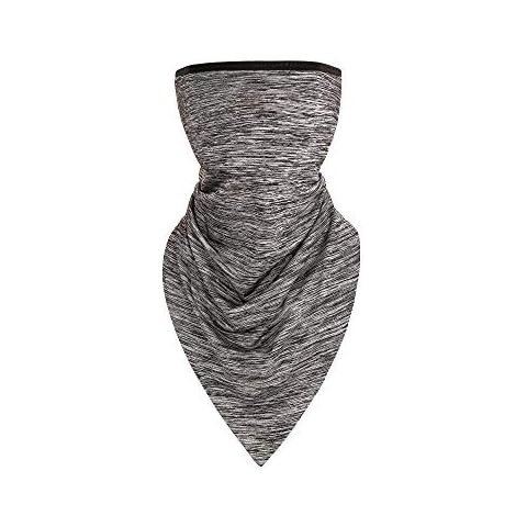 Face Mask Ice Silk Scarf, Unisex Bandana Neck Gaiter Headwear Tube Balaclava Dust Wind UV Sun for Sports Running Cycling Hiking (Gray-T) Cover
