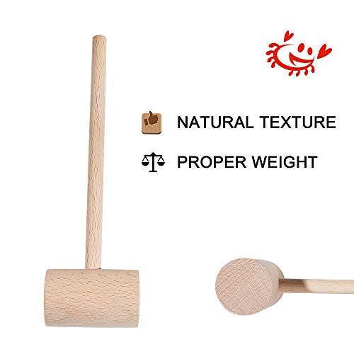 6Pcs Natural Hardwood Seafood Mallets