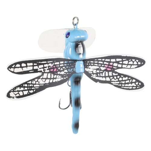 WESIEVYA - WESIEVYA Dragonfly Simulation Fishing Lure Bait with Imitation Hook Topwater Hard Bait for Bass Mouth Fishing