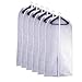 Garment Bag Clear, Dust Bags Cover Moth Proof for Clothes Storage Suits Dress Dance Zippered Breathable Pack of 6