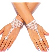 GORTIN Fingerlose Handschuhe Mit Strasssteinen – Glitzernde Kristall-Handschuhe Für Hochzeit, Party & Abschlussball
