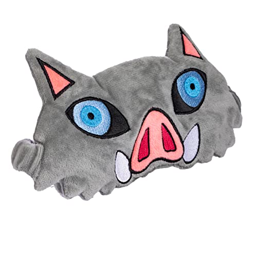 Novelty Demon Inosuke Mask for Sleeping Boar Blindfold Sleep Mask Super Soft Smooth Plush (Boar Eye Mask)