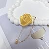 Broche Homme Élégante Fleur Rose Avec Chaîne Et Gland En Satin Épingle à Cravate Pour Mariage Soirée Costume Accessoire Tuxedo Pour Marié Témoin Père Fait Main Style Rétro Chic Cadeau (jaune) #4