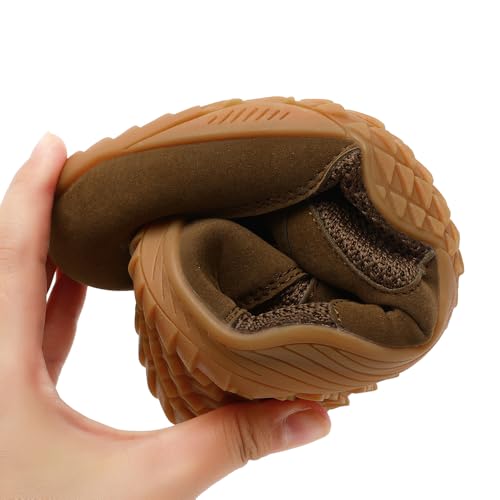 Image of Men's Barefoot Shoes Slip On Walking Tennis Sneakers for Men Zero Drop Sole Minimalist Running Shoe Lightweight Gym Workout Casual Fitness Brown C US 11