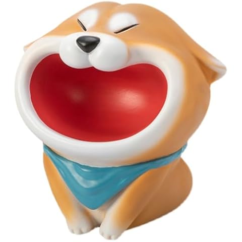 CunTo Dog Decor Statue Storage Tray Key Bowl, for Bedroom, Office Desk Home Accents - Ideal for Bookshelf, Living Room, Entryway (Size : Large) Cover