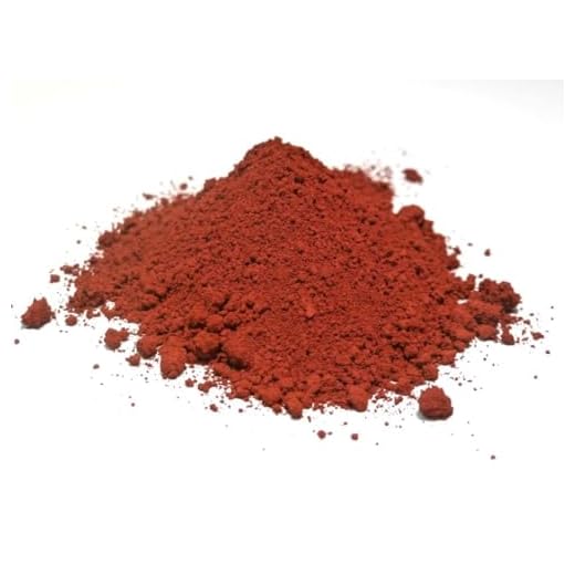 Óxido de hierro puro, mínimo 97,5%, rojo, polvo, trióxido de hierro, óxido de hierro férrico, micronizado Alpha-Fe2O3, número CAS: 1309-37-1 (1,0 kg)