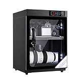 Elektronischer Trockenschrank mit Schloss für Kamera- und Objektivaufbewahrung, verstellbare Ablagen, Innenbeleuchtung, 50 l Kapazität