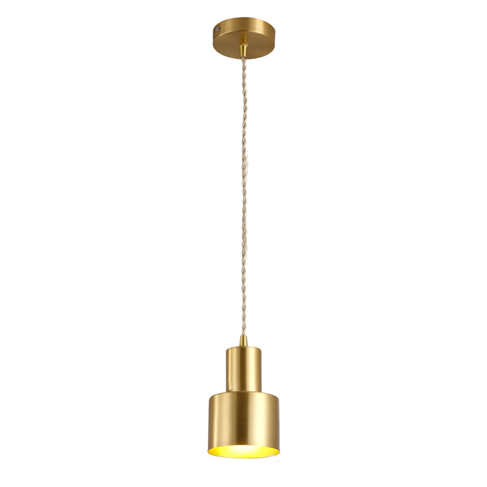 Lustre LED suspension e27 cuivre doré design moderne - 7