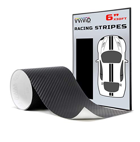 Film vinyle noir fibre de carbone adhésif VViViD 15,2 cm x 9,1 m covering voiture