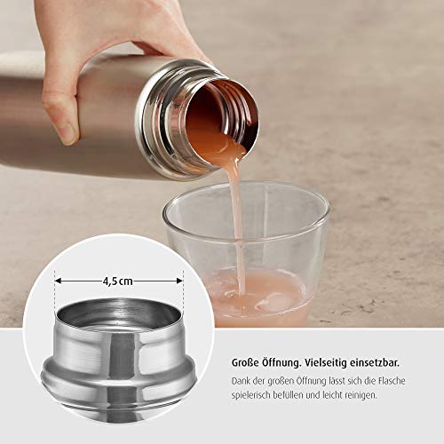 reer Roestvrij stalen isolatiefles PURE, 450 ml ? klein, handig, ideaal voor de baby, met geïntegreerde beker, zilver… - Image 6