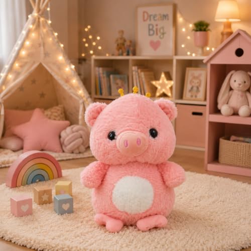Image of SCOOBA Cute Little Crown Pig Soft Toys for Kids Babies 25cm(Little Crown Plush Pig)