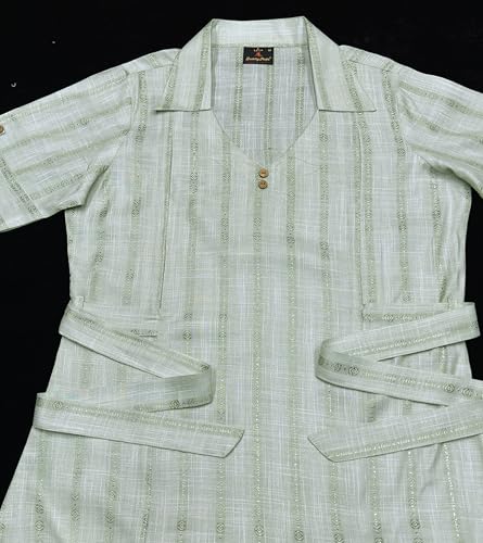 Image of DUMMY SHAPE Feeding Dresses for Women Full Set | Cotton Blend Maternity Kurta Pant Suit with Dual Nursing Zippers, Side Pocket to Pre & Post Pregnancy | Mom to Be Gifts