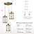 Osimir 3-Light Pendant Lighting, Brushed Gold Dining Room Chandelier Light Fixture Over Table with Clear Glass, Modern Cluster Hanging Lights for Kitchen Island Sink, OS-3014-3BG