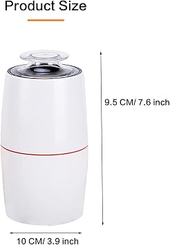 Electric Coffee Spice Grinder Mill, Portable Spice Grinder with Stainless Steel Blades, One Button Coffee Bean Grinder with Fast Speed, for Dry or Wet Food Grinding and Chopping