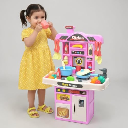 Image of Kitchen Set Toy for Kids, Pink, 51 * 35 * 16 Cm