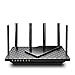 WiFi/WLAN günstig Kaufen-TP-Link Archer AXE75 Wi-Fi 6E WLAN Router (5400 Mbit/s Tri-Band, 4 × Gigabit LAN-Ports, 1 × USB 3.0 Port, WPA3, HomeCare,kompatibel mit Alexa, Tether APP), schwarz