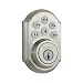Kwikset 910 Z-Wave SmartCode Electronic Touchpad Deadbolt, Works with Alexa via SmartThings, Wink, or Iris featuring SmartKey in Satin Nickel