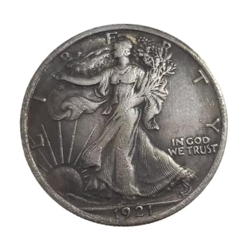 1918-1938 Walking Liberty Half Dollar 50C Coin Replica Dollar Uncirculated Coin for Hobbies 1921