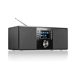 Karcher DAB 7000i Internetradio (DAB+ / FM-RDS, WLAN & Bluetooth, USB-aansluiting, AUX-IN, wekker met dual-alarm) zwart