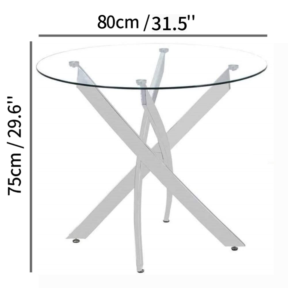 Ensemble table à manger ronde avec 4 chaises en velours - D100 x H75 cm - MDF et pièds en métal doré - Blanc + gris | Leroy Merlin