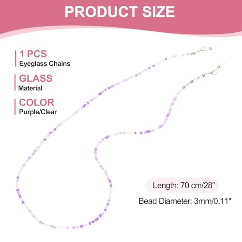 Image of uxcell Eyeglass Chains for Women, Eyeglass Holder Bead Chains Adjustable Sunglasses Lanyards Holder Chains for Glass