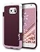 Galaxy S6 Case, LoHi Ultra Slim 3 Color Hybrid Dual Layer Shockproof Case [Extra Front Raised Lip] Soft TPU & Hard PC Bumper Protective Case Cover for Samsung Galaxy S6 - Wine Red