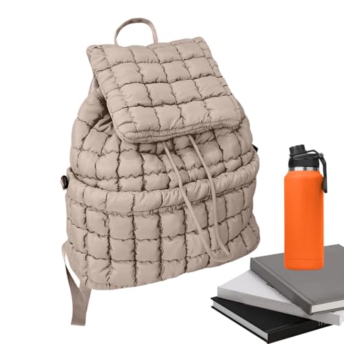 Sac à dos en nylon puffy élégant au style doudoune pour la vie active