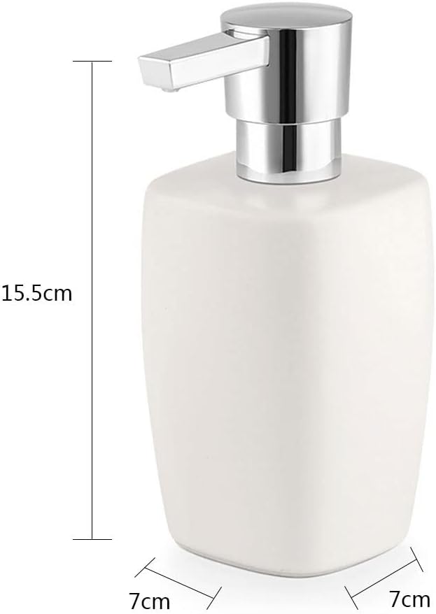 Hand Soap Bottle Kitchen Soap Dispenser Ceramic Lotion Pump Bottle Bathroom Countertop Shampoo Moisture Bottling Essential Oil Dispenser Detergent Dispenser，Black