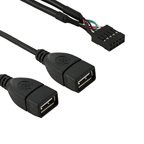 Chenyang U2-329 Cy 50Cm 10Pin Motherboard Female Header To Dual Usb 2.0 Adapter Cable thumb #1