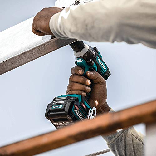 Makita GWT05D 40V Max Brushless Lithium-Ion 1/2 in. Cordless 4-Speed Impact Wrench with Detent Anvil Kit (2.5 Ah)