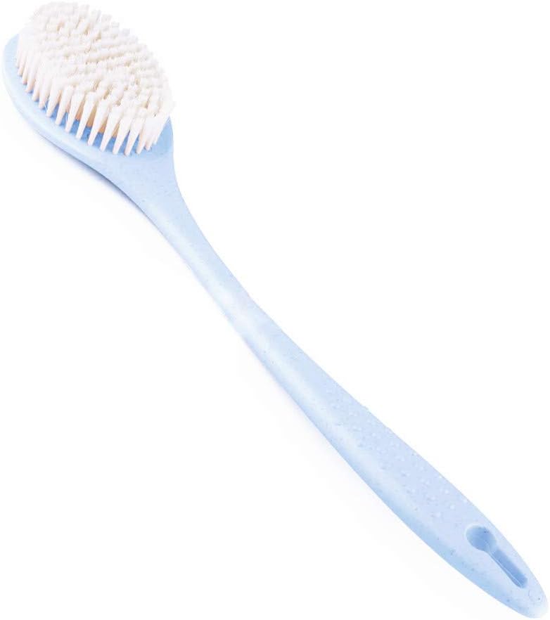 Meiyijia Back Scrubber long Handled Shower Brush,Soft Polystyrene bristles, It can help you remove sweat and cutin,blue