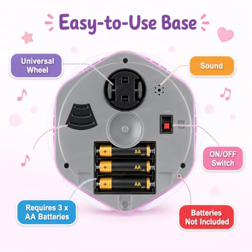 Image of Zest 4 Toyz Musical Toys for Kids Dancing Princess Doll Playset 360 Degree Rotating Light & Sound Toy with Bump and Go Action for 1 Year Old Baby Boys & Girls - (Purple Angle Doll)