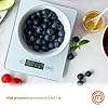 MasterChef Bilancia Cucina Digitale, Pesa Cucina Elettronica per Alimenti, in Grammi e Once (Limite di 5 kg), con Funzione Tare, Vetro temperato, Spegnimento Automatico, Professionale, Argent