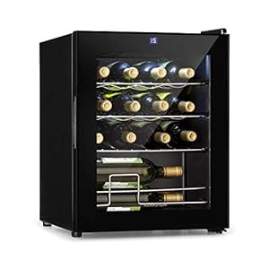 Klarstein Shiraz wijnkoeler – volume: 42 liter, temperaturen: 5-18 ° C, ruimte voor 16 flessen wijn, soft-touch…