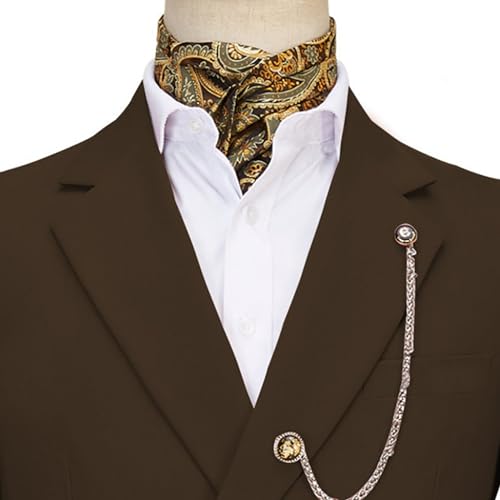 Image of Men's 2 Piece Suit with Metal Clasp Slim Fit Suit Stylish Business Pants Casual Wedding Grooms Tuxedo Suit