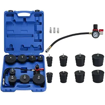Turbo System Leakage Tester Kit Turbo Boost Leak Tester with 4 Pairs of Stepped Adapters 1-3/8