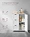 VASAGLE Floor Storage Cabinet, Freestanding Storage Unit with 3 Drawers, 1 Adjustable Shelf, for Bathroom Living Room Dining Kitchen, 11.8 x 23.6 x 31.5 Inches, White UBBC49WT
