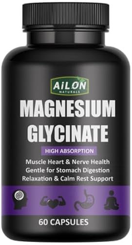 Magnesium Glycinate - High Absorption, Muscle & Sleep Support | 140mg Elemental Magnesium per capsule
