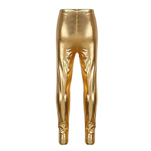 ZUYPSK Kids Boys Girls Shiny Metallic Leggings Tights Jazz Hip Hop Dancing Stage Performance Pants Dancewear4