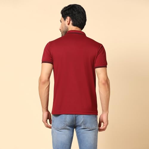 Image of INKKR Men's Collared Neck Stylish Half T-Shirt