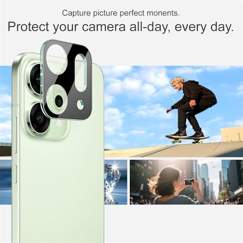 Image of ZARALA Glass Camera Lens Protector For OPPO Reno14 [9H Hardness] [6D Lens Protector ] [Easy Installation] Black