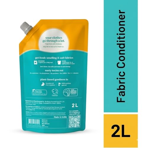 Image of Born Good Plant Based Japanese Cypress Fragrance Fabric Conditioner, Biodegradable, Non-Toxic And Eco-Friendly - 2 L (Pack of 1)