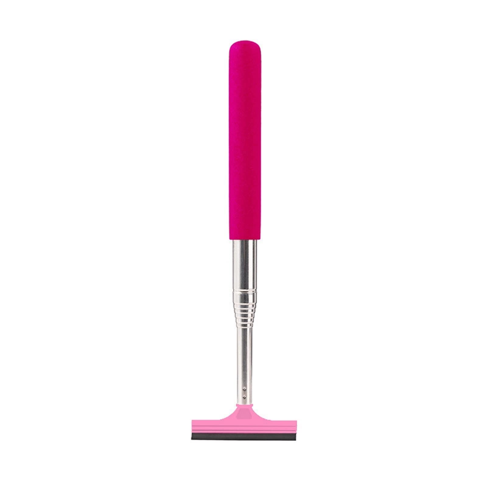 Black Pink Retractable Portable Mirror Squeegee, Fog Cleaner(Pink)
