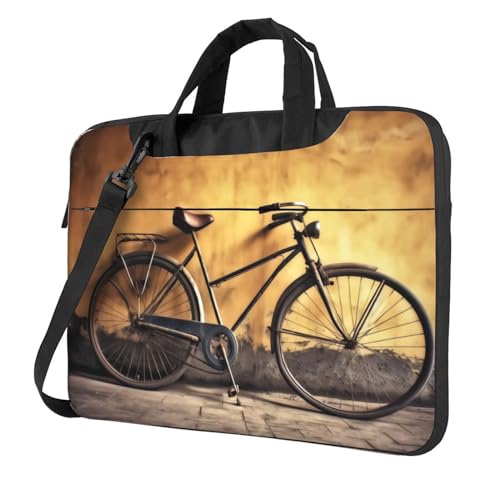 Bolso bandolera para laptop unisex negro 14 pulgadas miniatura 1