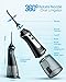 Cordless Water Flosser Teeth Cleaner, Nicefeel 300ML Cleanable Water Tank Water Jet Pik Rechargeable 3 Modes Oral Irrigator with tip case for Oral Care Dark Black