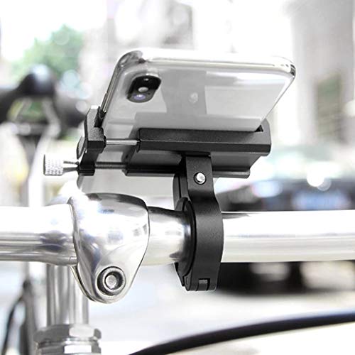 Bicicleta Phone Holder ajustável apoio do suporte Cradle liga de alumínio guiador Mobile Phone Clipe