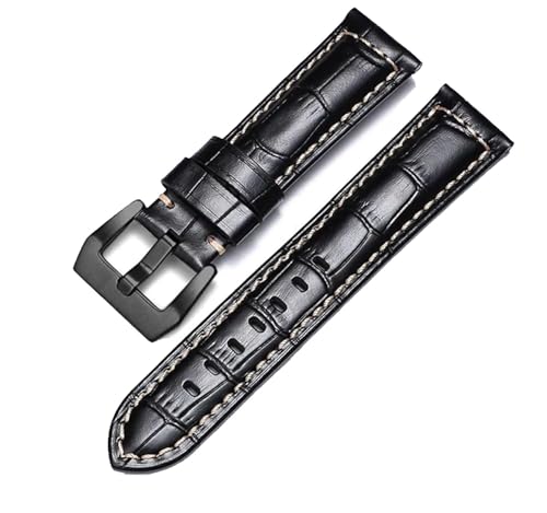 Cuir Crazy Horse authentique bracelet de montre homme strap vintage marron