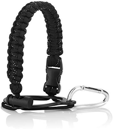 Accmor Water Bottle Handle for Wide Mouth Bottles, Paracord Strap Carrier for 12oz to 64oz Bottle, Bottle Accessories for Hiking – with Safety Ring Carabiner