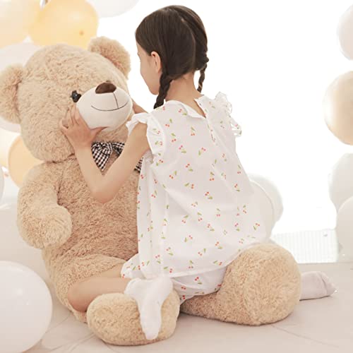 Poutmac 47 Inch Giant Teddy Bear Stuffed Animal Brown Big Plush Teddy Bear Valentine's Gift For Girlfriend Soft Stuffed Bear Animals For Christmas,Birthday,Mother's Day #TOP3