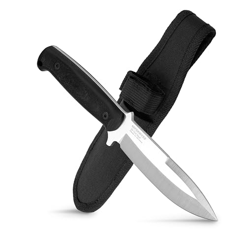 BPSKNIVES Stingray Desighned by Ray Laconico - Fixed-Blade D2 Steel Knife with Sheath - Outdoor Full Tang Knife - EDC Survival Knives